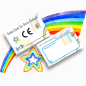 Preview: CE-Karten Regenbogen