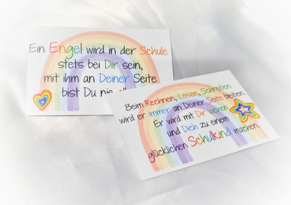 Schulkind Gedicht Karten Regenbogen