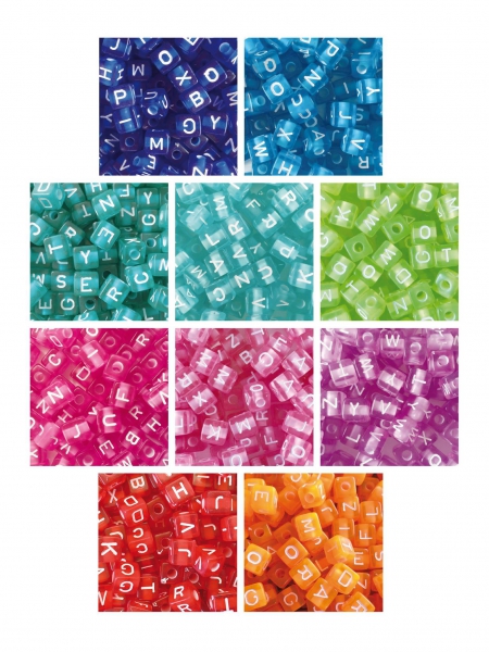 1x550 Kunststoffbuchstaben gemischt farbig