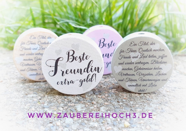Wendemotiv 2,6MS Beste Freundin extra-gold!