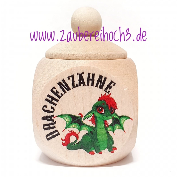 Holzdose Drachenzähne Junge 4x4