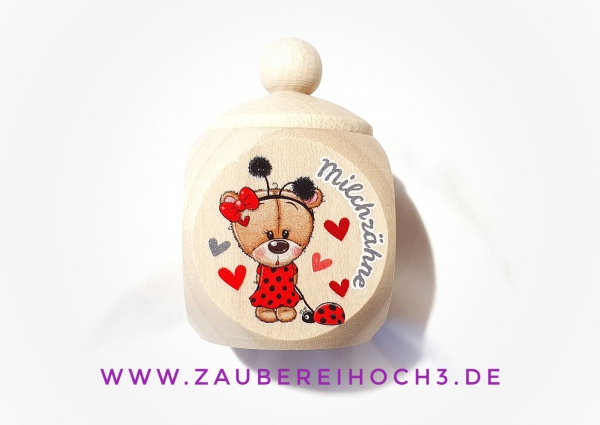 Dose Teddy Mädchen Marienkäfer 4x4