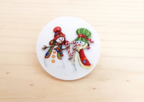 10x1 Chip Schneemänner Weihnachten