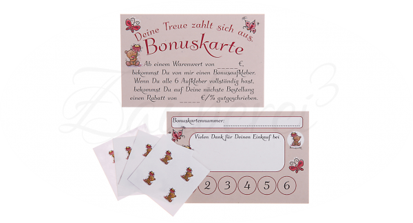 Bonuskarten  Teddy mit Blume